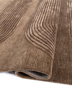 Tapis en laine géométrique moderne personnalisé, tufté à la main, couleur marron, antidérapant, pour la maison, le bureau, les pique-niques, la décoration, le salon