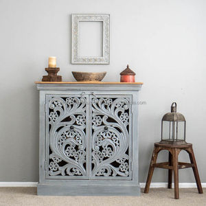 Gabinete de tallado de madera de alta calidad, gabinete de exhibición de madera de mango de almacenamiento de madera maciza, Buffet hecho a mano asequible 2025 - Product Image 6