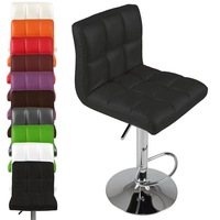 Tabouret de bar moderne de luxe, réglable, en cuir PU, pivotant, pour îlot de cuisine, café, restaurant