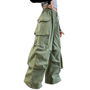 Pantalones Anchos Holgados Personalizados para Mujer, Pantalones de Pierna Ancha Contemporáneos para Ropa Casual Femenina y Estilo Urbano Moderno - Product Image 3