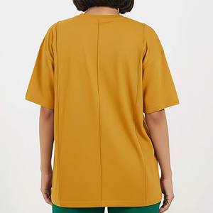 High Quality Women's Crew Neck Regular Fit color block Women's T-Shirts 100% Cotton Eco-Friendly Summer Wear ladies t-shirts OEM - Product Image 3