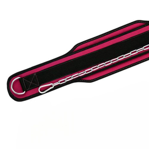 Cinturón de Soporte Lumbar Ajustable Rosa y Negro para Levantamiento de Pesas y Entrenamiento de Fuerza, Cierre de Gancho y Bucle, Protector de Palma Unisex - Product Image 2