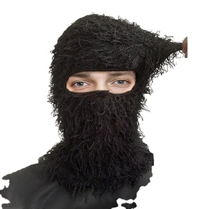 Masque de ski OEM intégral pour l'extérieur, coupe-vent, bonnet d'hiver tricoté en herbe pour hommes, chapeau chaud pour l'hiver, cagoule de ski personnalisée - Product Image 1