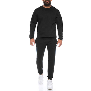 Conjunto de Sudadera de Dos Piezas Personalizado para Hombre, Transpirable, de Poliéster/Algodón, Ropa Deportiva de Invierno, Logotipo Delantero/Trasero, OEM - Product Image 1