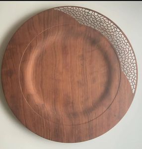 Plato de Presentación de Plástico de Lujo, Elegante y Ecológico, Color/Tamaño/Diseño Personalizados, Hecho a Mano, para Bodas y Eventos, 100 Piezas - Product Image 2