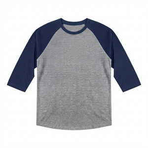 Camiseta de Béisbol Vintage Raglán de Manga 3/4 Personalizada para Hombre, 100% Algodón, Corte Holgado, Deportiva - Product Image 4