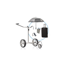 Nouveau chariot de golf électrique intelligent JuCad Drive SL Titan Travel 3.0 avec batterie au lithium, pliable, en fibre de carbone, certifié CE