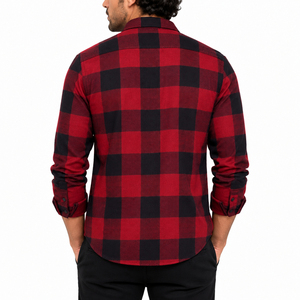 Camisas de Franela para Hombre, 100% Algodón, Manga Larga, Casuales, de Verano, Tejidas, Transpirables, de Secado Rápido, Tallas Grandes, Servicio OEM, Venta en Línea - Product Image 2