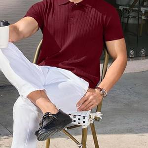 Camisa Casual de Verano para Hombre, de Moda, Antiarrugas, con Estampado Digital, de Lona de Poliéster/Algodón, Color Personalizado, Diseño Sólido - Product Image 3