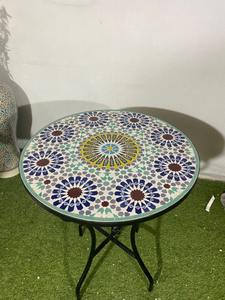 Mesa con Tapa de Madera y Base de Hierro con Logotipo Personalizado para Hogar y Oficina, de la India - Product Image 2