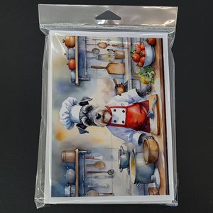 Schnauzer the Chef Whimsical A7 Size <b>5x7</b> Blank Note Cards Pack of 8 with <b>Envelopes</b> for Greetings and Notes - Product Image 3