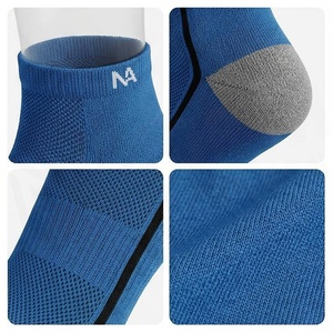 Crew <b>Socks</b> Geometric Pattern Blue Breathable <b>Running</b> <b>Socks</b> for Adults Spring Season - Product Image 4