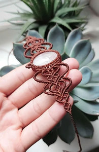 Handmade Macrame Rose Quartz <b>Bracelet</b> Natural Pink Gemstone Boho Adjustable Cord <b>Healing</b> Crystal Macrame Jewelry for Women - Product Image 4