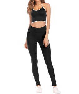 Ensemble de yoga 2 pièces pour femme – Économique, en polyester, séchage rapide, taille haute, sans manches – Idéal pour le yoga, la gym, le fitness et la course à pied - Product Image 6