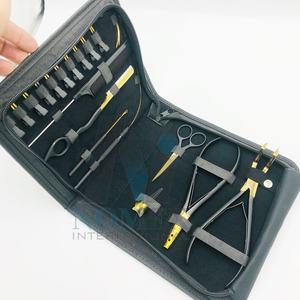 Kit de Extensiones de Cabello Micro Link Negro Dorado Nomex International, Logotipo Privado, Alicates de Acero Inoxidable de Grado Quirúrgico - Product Image 1