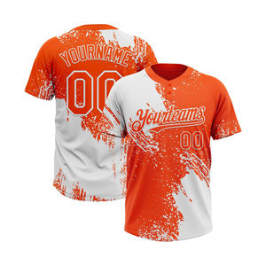 Premium Quality Teams Baseball Jerseys Two <b>Button</b> Crew Neck Breathable Softball\Baseball <b>Shirt</b> - Product Image 6