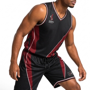 Tenue de sport d'entraînement de basketball unisexe respirante imprimée à séchage rapide, ensemble personnalisable avec logo, réversible, fabriquée en uniformes - Product Image 5