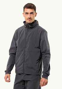 Veste coupe-vent à capuche pour homme, coupe classique, polyester, fermeture éclair, couleur unie, style décontracté, vêtements d'automne - Product Image 4