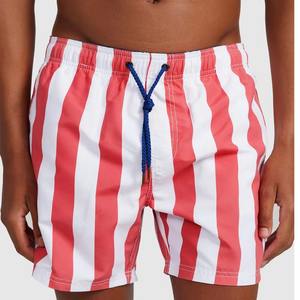 Short de bain pour homme, style rétro vintage années 90, motif géométrique, impression par sublimation, longueur de l'entrejambe de 5 pouces - Product Image 1