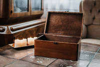 Boîte de rangement en bois artisanale avec serrure Coffre à souvenirs rustique pour bijoux Documents Organisateur de mémoire et cadeau de décoration intérieure
