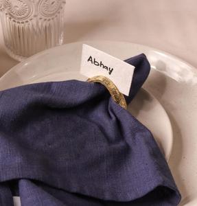 Golden Brass Napkin Rings Vintage Design 4.5cm Durable Table Decor Wedding Use - Product Image 3