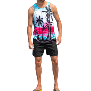 2026 Custom Sublimated <b>Men's</b> Tank Tops Knitted Formal Breathable Quick Dry Sports Fitness Fashion Running <b>Singlets</b> Printed - Product Image 1