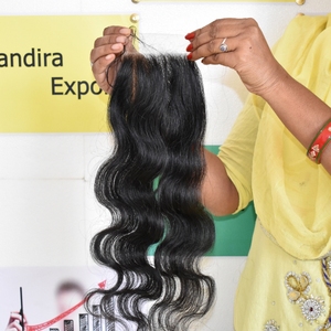 Bundles vierges non transformés couleur noir crépus 5*5 fermeture Bodywave Remy vietnamien cuticule aligné Temple Extensions de cheveux humains - Product Image 1