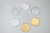 Pot en PET de qualité alimentaire OEM 690 ml avec couvercle en aluminium facile à ouvrir, certifié ISO 9001, logo personnalisé pour l'emballage de gâteaux, desserts et aliments secs