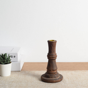 Customized <b>Wooden</b> <b>Candlestick</b> Holder Custom Colors for Home and Wedding Decoration for Christmas FeaNordic <b>Wooden</b> Candle Holder - Product Image 1