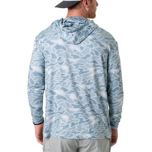 เสื้อฮู้ดดี้ตกปลาสำหรับผู้ชาย UPF UV 50+ น้ำหนักเบา มีฮู้ด ป้องกันแบคทีเรีย ผลิตจากโพลีเอสเตอร์ เสื้อตกปลาและเสื้อท็อปสำหรับกิจกรรมกลางแจ้ง - Product Image 2