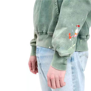 เสื้อฮู้ดดี้โอเวอร์ไซส์สไตล์สตรีทสำหรับผู้ชาย ฤดูใบไม้ร่วง ผ้าฝ้าย 100% สกรีนโลโก้ตามสั่ง พิมพ์ลายดิจิทัล เป็นมิตรต่อสิ่งแวดล้อม ผู้ผลิต ODM - Product Image 4