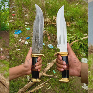 High Quality Carbon Steel <b>Leather</b> Handle Sharp Outdoor Folding Pocket Knife Utility Camping OEM - Product Image 2