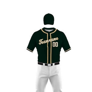 Conjunto de Uniforme de Béisbol para Hombre, Verde Oscuro, Pantalones Blancos, Jersey de Manga Corta, Bordado con Nombre del Equipo y del Jugador, Talla 00, Corte Regular - Product Image 6