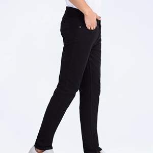 High waist denim jeans Stonewashed casual <b>pants</b> Midweight cotton denim Button fly men's <b>pants</b> - Product Image 2