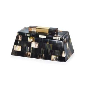 Caja de cuerno de búfalo hecha a mano para empaque de joyería - Product Image 4