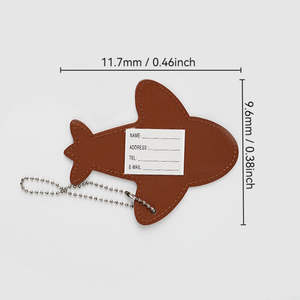 Etiqueta de Equipaje de Cuero Genuino de Último Diseño, Etiqueta de Viaje Personalizada para Maletas - Product Image 1