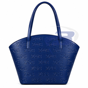 กระเป๋าโท้ทผู้หญิง Zeta Phi Beta Sorority หนังแก้วเคลือบเงา น้ำหนักเบา ทนทาน ขนาด 10 นิ้ว เงางาม ใช้ได้ทุกวัน - Product Image 1