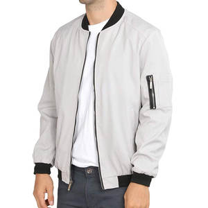 Chaquetas de Hombre de Alta Calidad con Logotipo Personalizado, Chaquetas Bomber Ligeras con Puños Acanalados, Cortavientos Delgados, Casuales y a la Moda - Product Image 1
