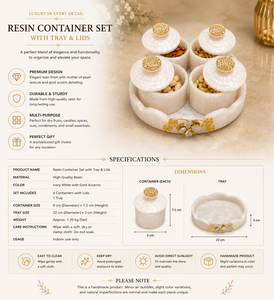 Luxury Resin Classic Party Condiment <b>Jar</b> Set Moisture Proof Food <b>Storage</b> Flip Top Lids Tray White Gold <b>Kitchen</b> Canister Set - Product Image 4