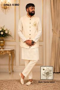 NOIIR PIGEON Kurta Lila para Hombre, Diseño Tradicional, Algodón Resistente a las Arrugas, Corte Holgado, para Bodas - Product Image 3