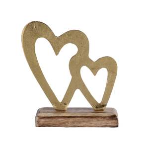 Figura Decorativa de Corazones Románticos en Forma de Doble Corazón con Base de Madera, Decoración para el Hogar y el Dormitorio, Regalo de Amor para Parejas - Product Image 3