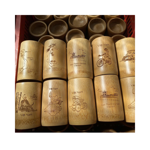Gobelet en bambou naturel fait main en gros – Vaisselle écologique réutilisable pour cuisine, restaurant, café, hôtel - Product Image 1