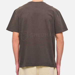 T-shirts personnalisés en gros avec logo imprimé ou brodé, 100 % coton, col rond, coupe ample, service OEM personnalisé, couleur unie, broderie sur t-shirt - Product Image 4