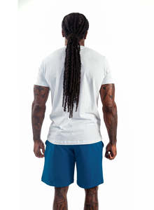 Ensemble décontracté d'été pour homme : survêtement deux pièces (hoodie et short) 100 % coton, grandes tailles, couleur unie, avec logo personnalisé imprimé - Product Image 3