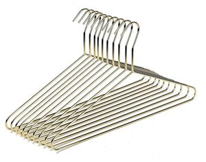 <b>Gold</b> Metal <b>Clothes</b> Hangers Set of 10 Heavy Duty Wire Coat Hangers for Shirts Jackets Dresses Closet Organizer - Product Image 6