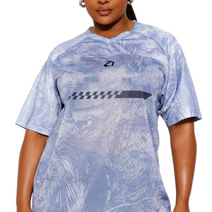 Camiseta de Fútbol Americano Ligera con Patrón Sublimado, Malla Transpirable de Poliéster para Mujer, Ropa Deportiva Personalizada Y2K, Servicio OEM - Product Image 5