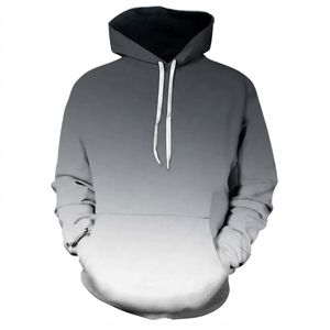 Sudadera con Capucha Unisex de Color Sólido, Corte Holgado, Informal, con Bolsillo, Estampado por Sublimación, 100% Algodón Tejido, Ropa de Otoño - Product Image 2