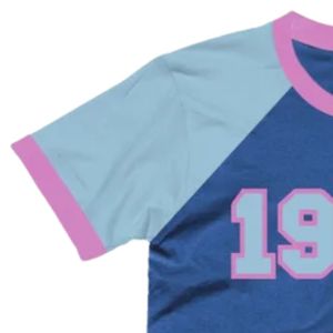 เสื้อยืดคอกลมแขนสั้นสีน้ำเงินกรมท่าและสีฟ้าอ่อน รุ่นปี 1938 แบบยูนิเซ็กส์ ผ้าเนื้อนุ่มใส่สบาย สไตล์ลำลองสองสี - Product Image 5