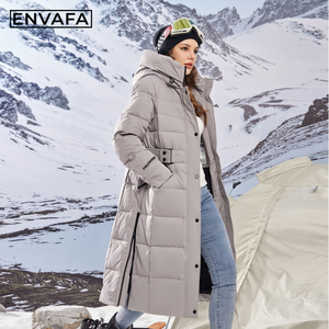 Abrigo Largo Acolchado de Invierno para Mujer, de Alta Calidad, con Capucha, Impermeable, Chaqueta de Esquí Gruesa y Cálida con Cinturón, Ropa Exterior de Moda - Product Image 4