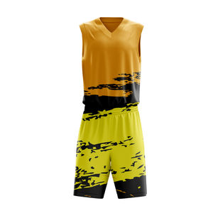 Ensembles d'uniformes de basketball personnalisés pour hommes, grandes tailles, légers, durables, respirants, en polyester anti-humidité, haute performance - Product Image 1